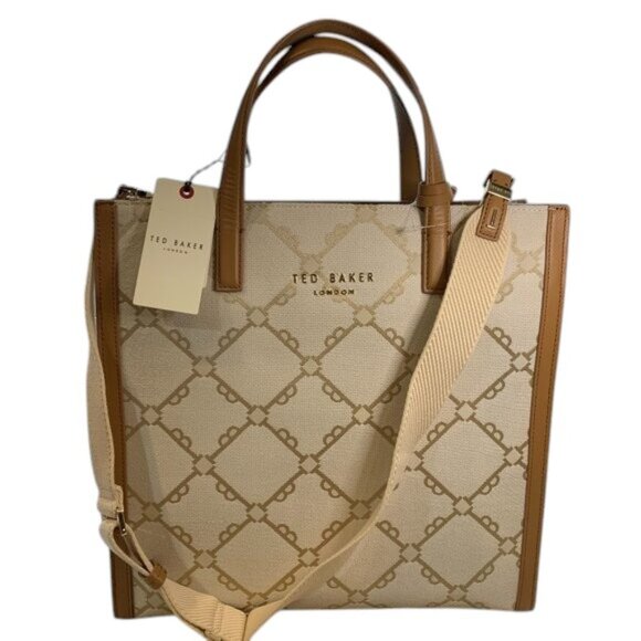 Ted Baker London Beige Overflow Tote Bag Carryall - Picture 1 of 15